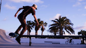 skateboarding flip trick